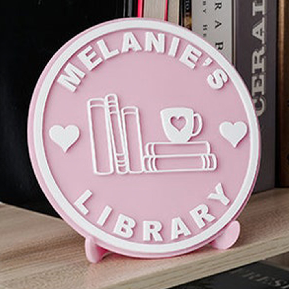 Home Office Bookshelves - Custom acrylic bookshelf with brackets -