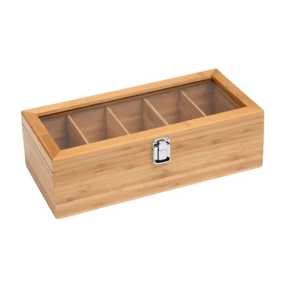 New Bamboo Tea bag Storage Box - Home Office Bagas ulasan dan harga
