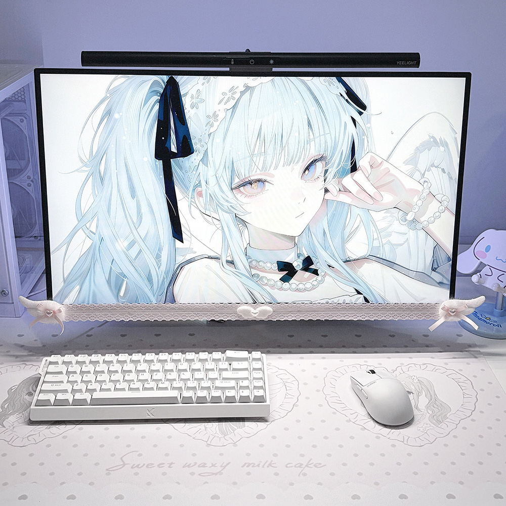 New Screen Decor White Lace Mo - Home Office Programmer ulasan dan harga