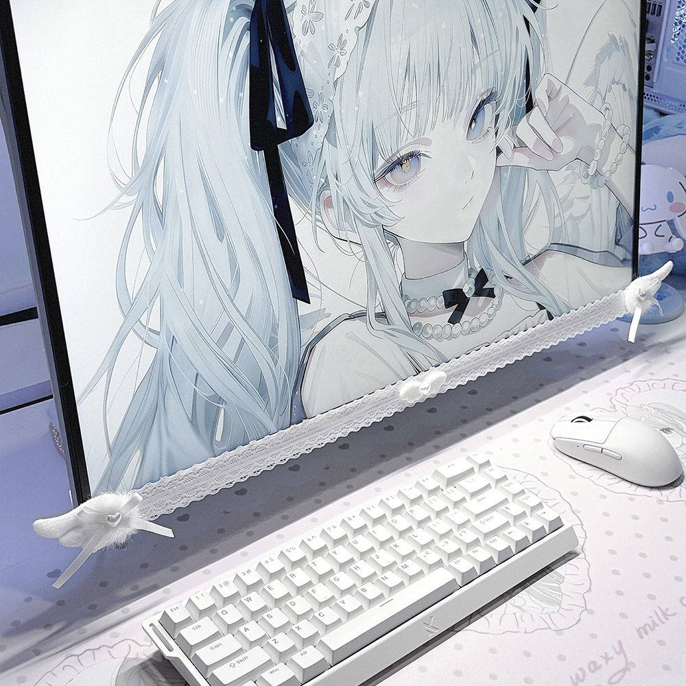New Screen Decor White Lace Mo - Home Office Programmer ulasan dan harga