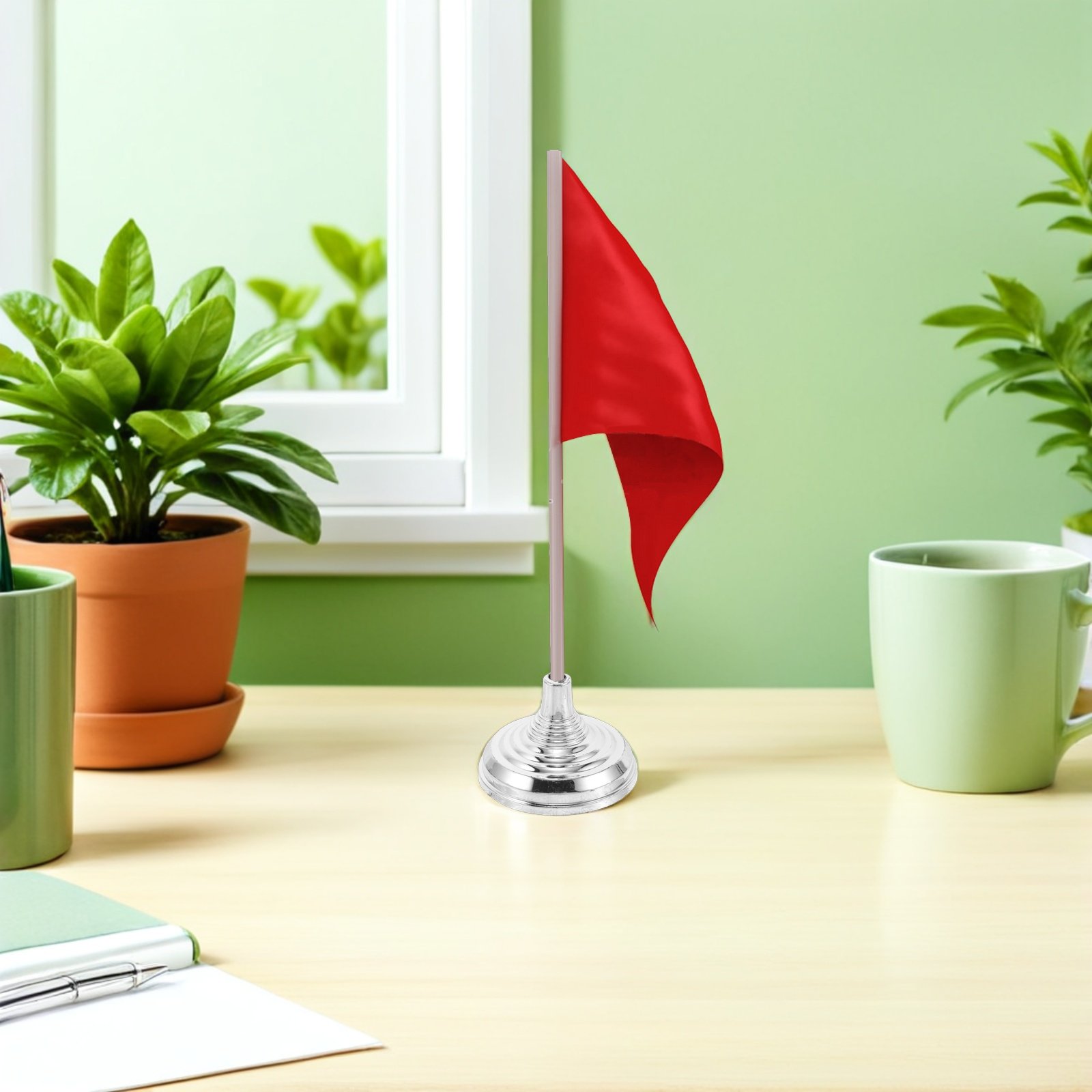 12Pcs Silver Mini Desk Flag St - Home Office Desk Ideas ulasan dan harga