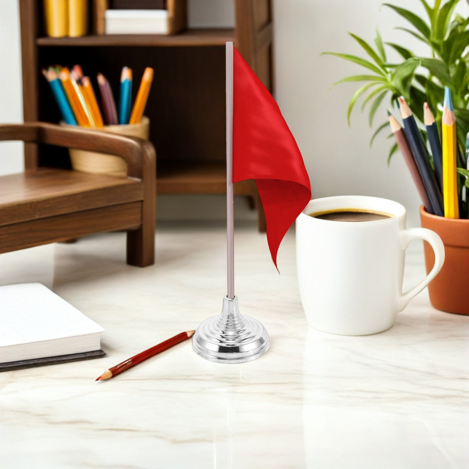 12Pcs Silver Mini Desk Flag St - Home Office Desk Ideas ulasan dan harga