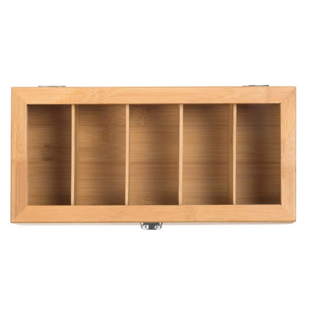 New Bamboo Tea bag Storage Box - Home Office Bagas ulasan dan harga
