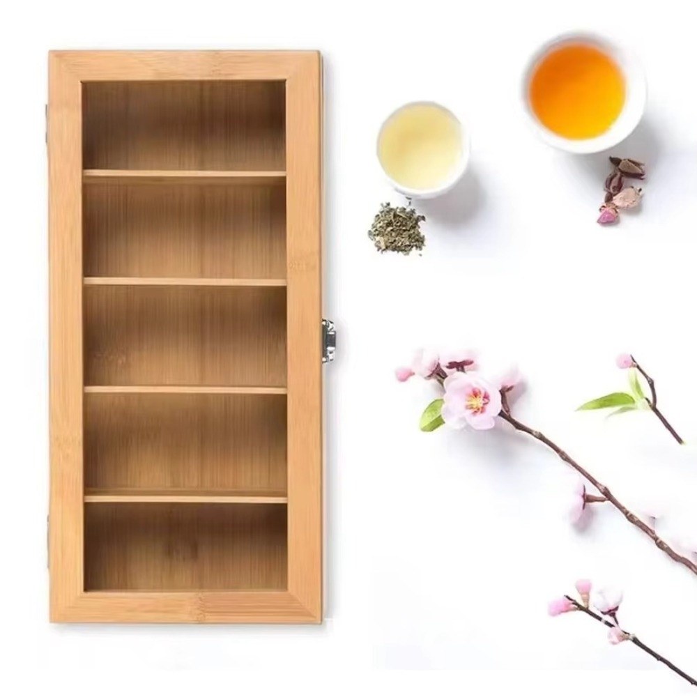 New Bamboo Tea bag Storage Box - Home Office Bagas ulasan dan harga