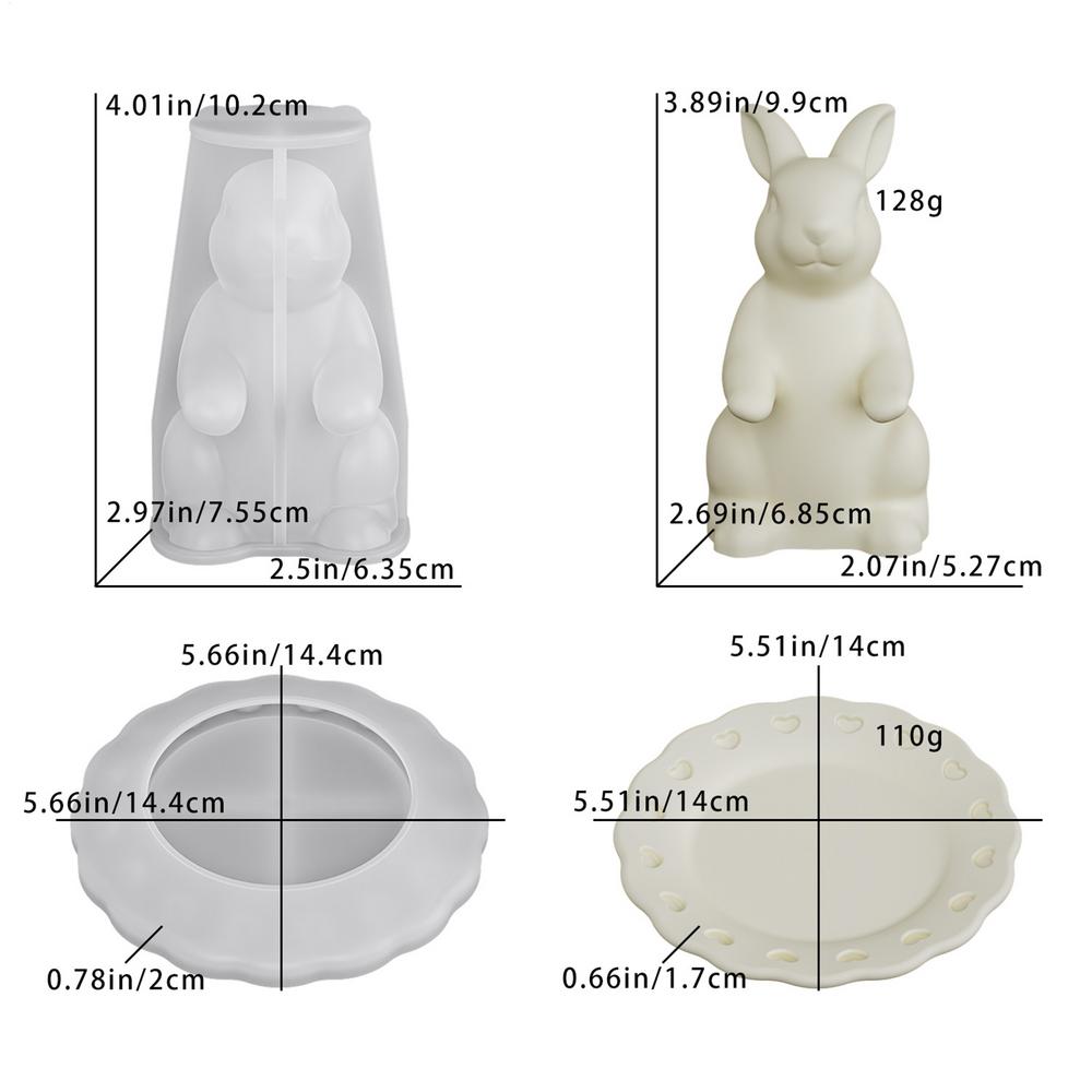 Bunny Tray Mold 3D Cute Silico - Home Office Gear ulasan dan harga