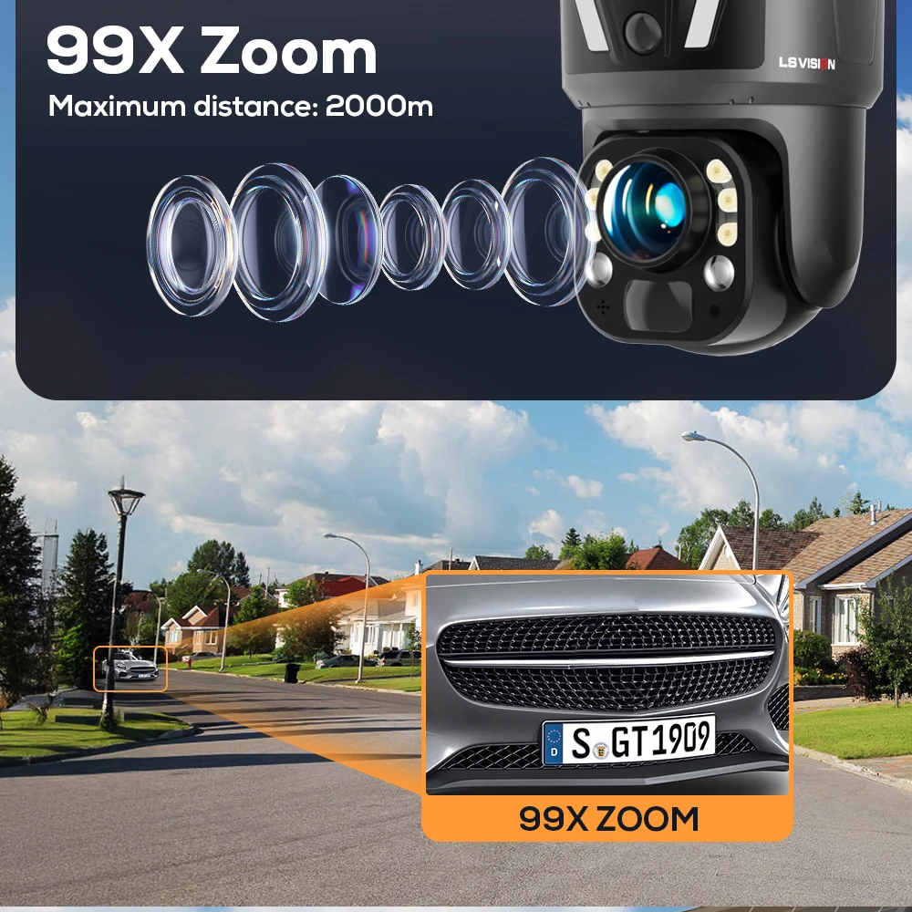 LS VISION 8MP 3-Lens Dual-Scre - Home Office Zoom ulasan dan harga