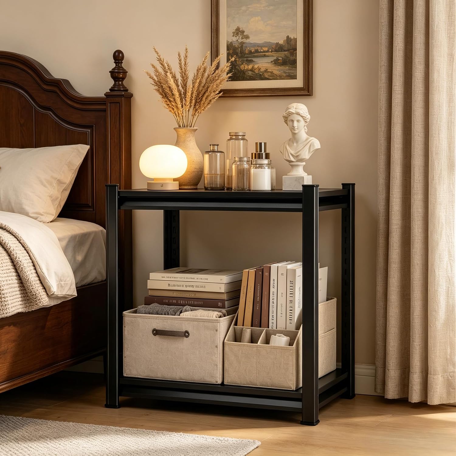 2PC 2-Tier Small Metal Bookshe - Home Office Bookshelves ulasan dan harga