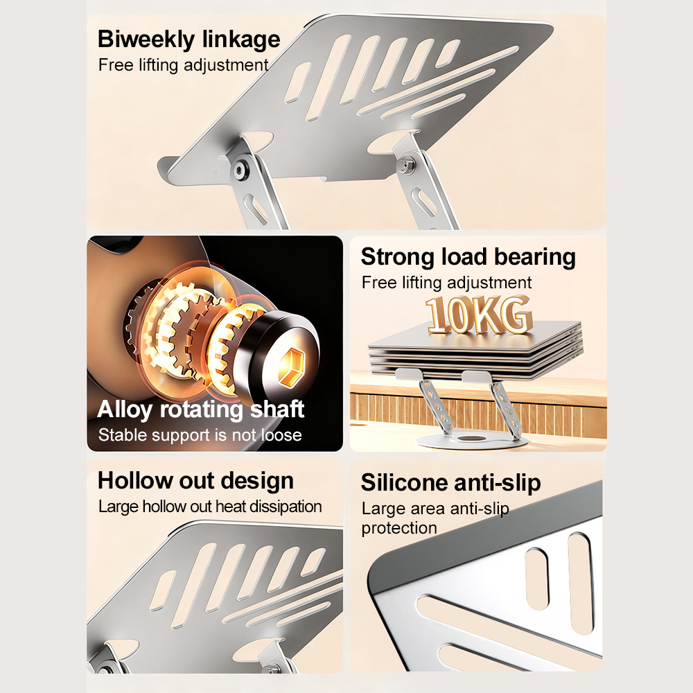 360° Rotating Laptop Stand Adj - Home Office Programmer ulasan dan harga