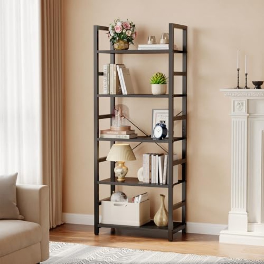 5-Tier Bookshelf, Modern Tall  - Free Home Office ulasan dan harga