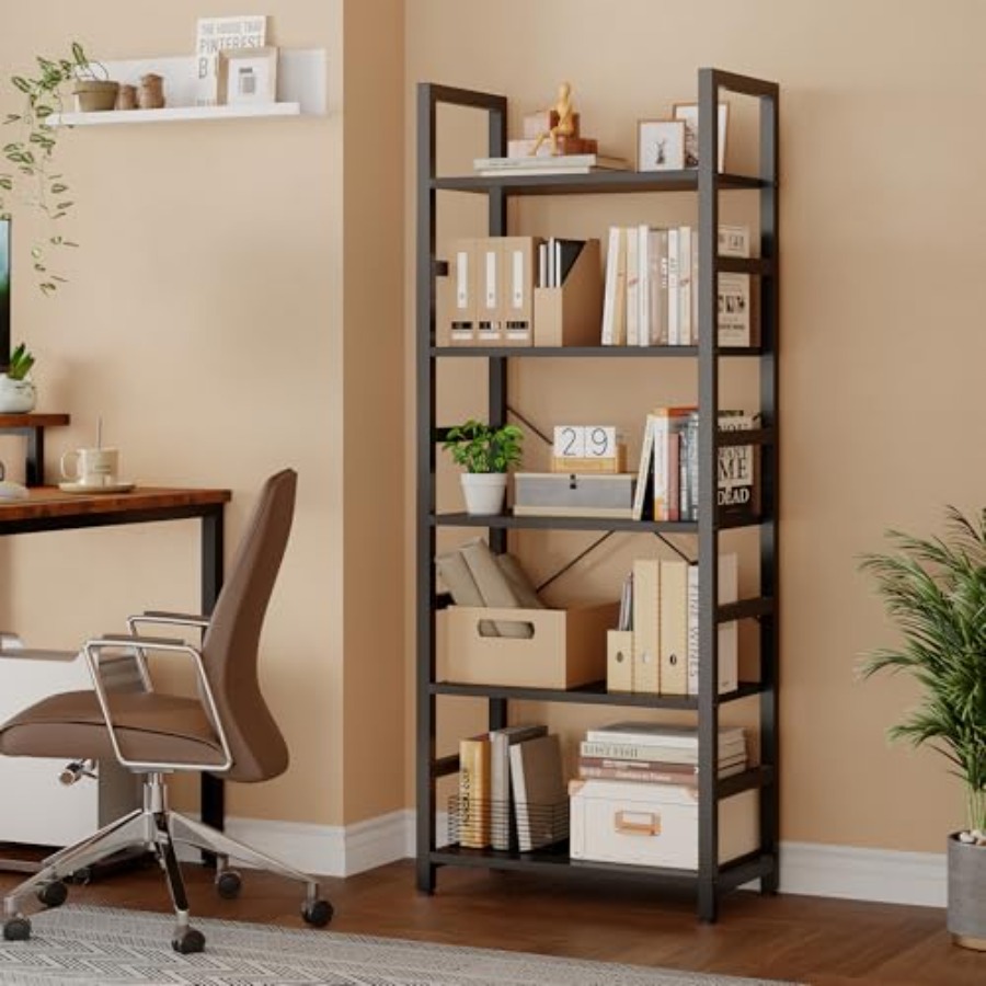 5-Tier Bookshelf, Modern Tall  - Free Home Office ulasan dan harga