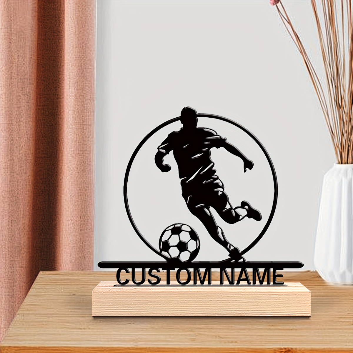 Custom Soccer Player Metal Sta - Home Office Desk Ideas ulasan dan harga