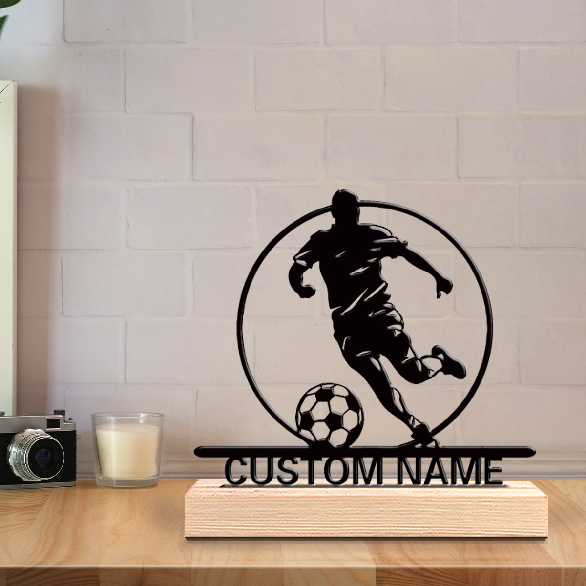 Custom Soccer Player Metal Sta - Home Office Desk Ideas ulasan dan harga