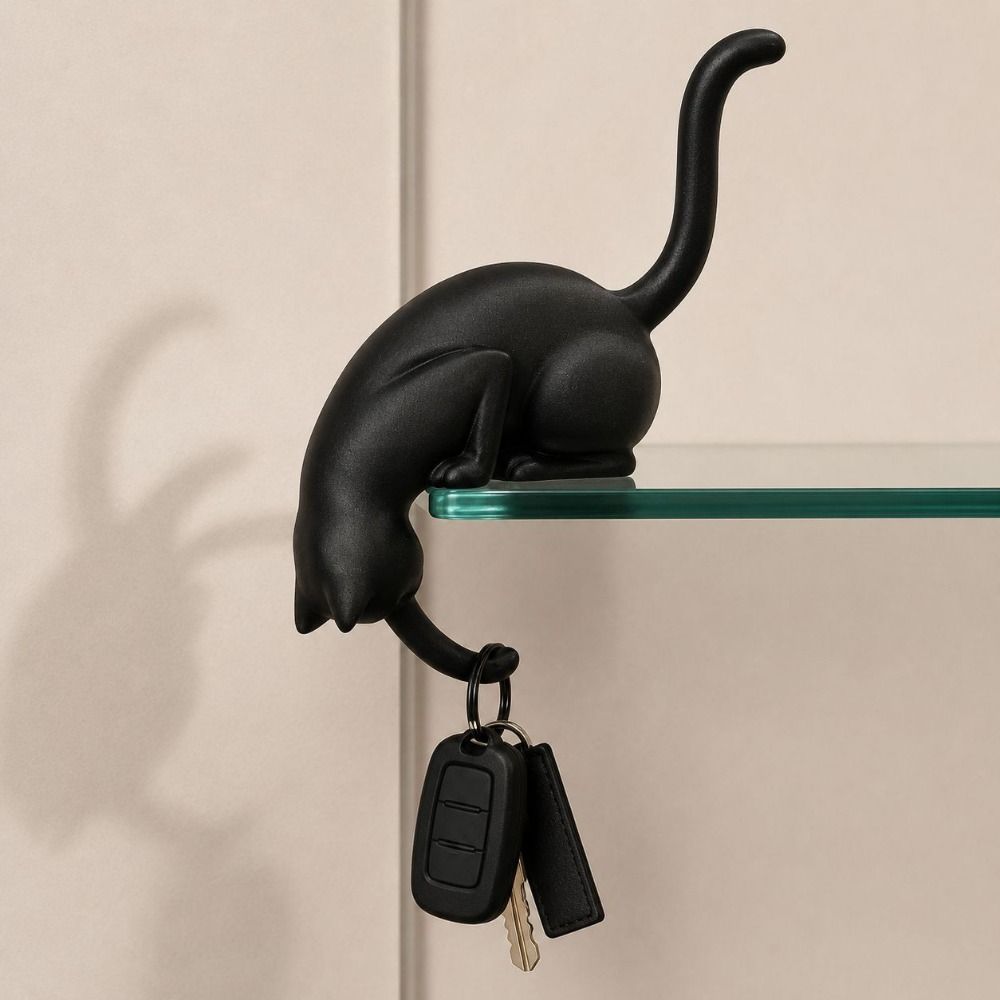 3D Printed Cat-Shaped Wall Hoo - Home Office Bookshelves ulasan dan harga