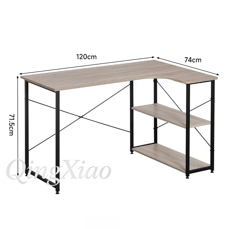 L Shaped Corner Desk With Book - Home Office Bookshelves ulasan dan harga