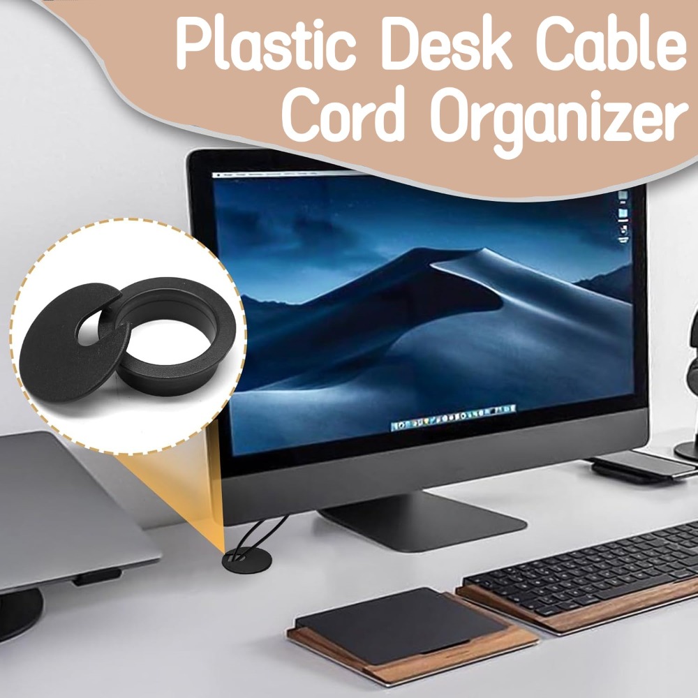 Plastic Wire Hole Cover 1.5/2/ - Home Office Desk Ideas ulasan dan harga