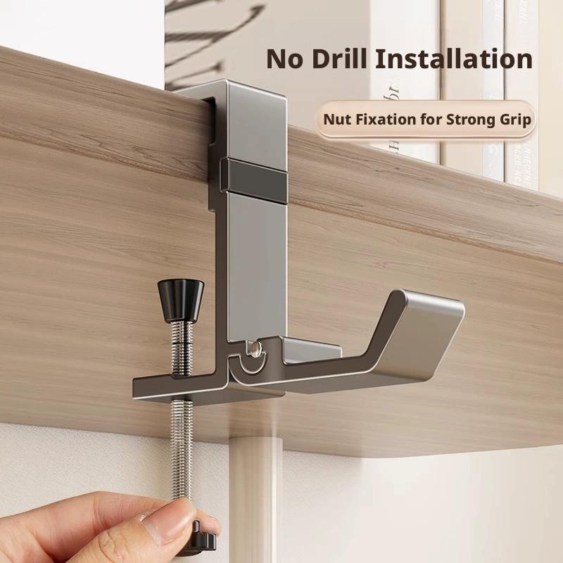 No Drill Foldable Desk Hook  C - Home Office Desk Ideas ulasan dan harga