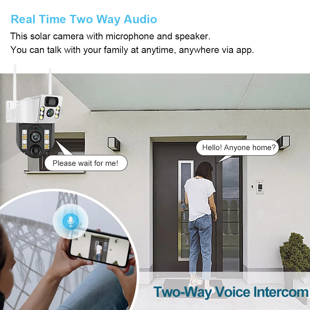 WiFi/4G Solar Camera IP CCTV S - Home Office Zoom ulasan dan harga