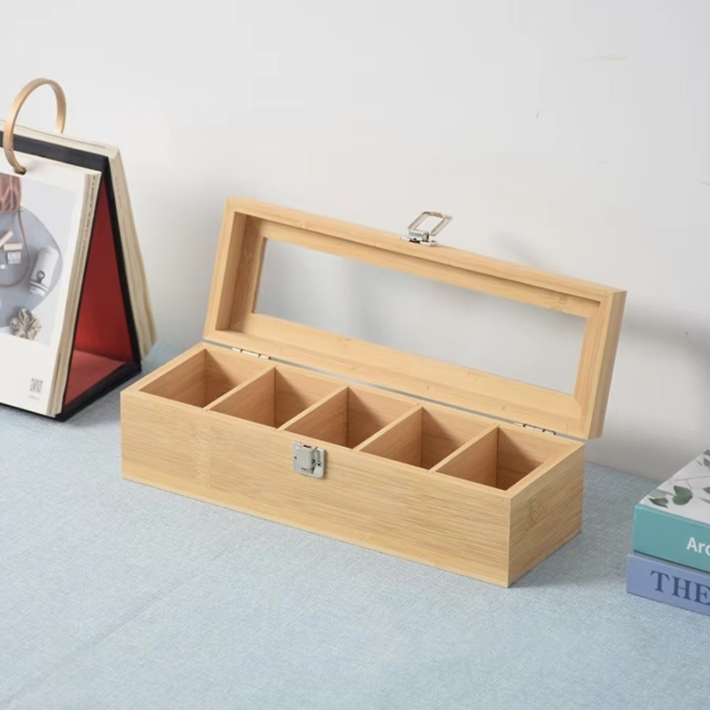 Portable Bamboo Tea bag Storag - Home Office Bagas ulasan dan harga