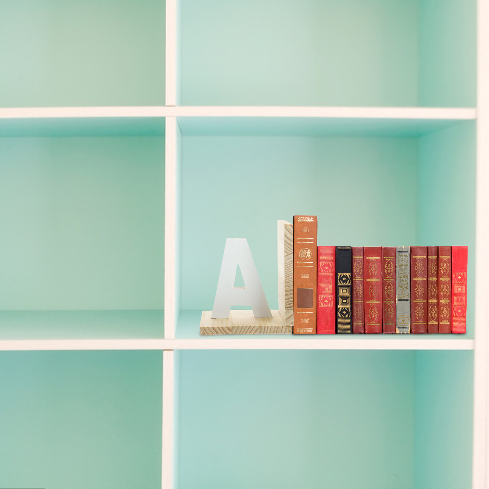 Wooden Book End for Desk Readi - Home Office Bookshelves ulasan dan harga