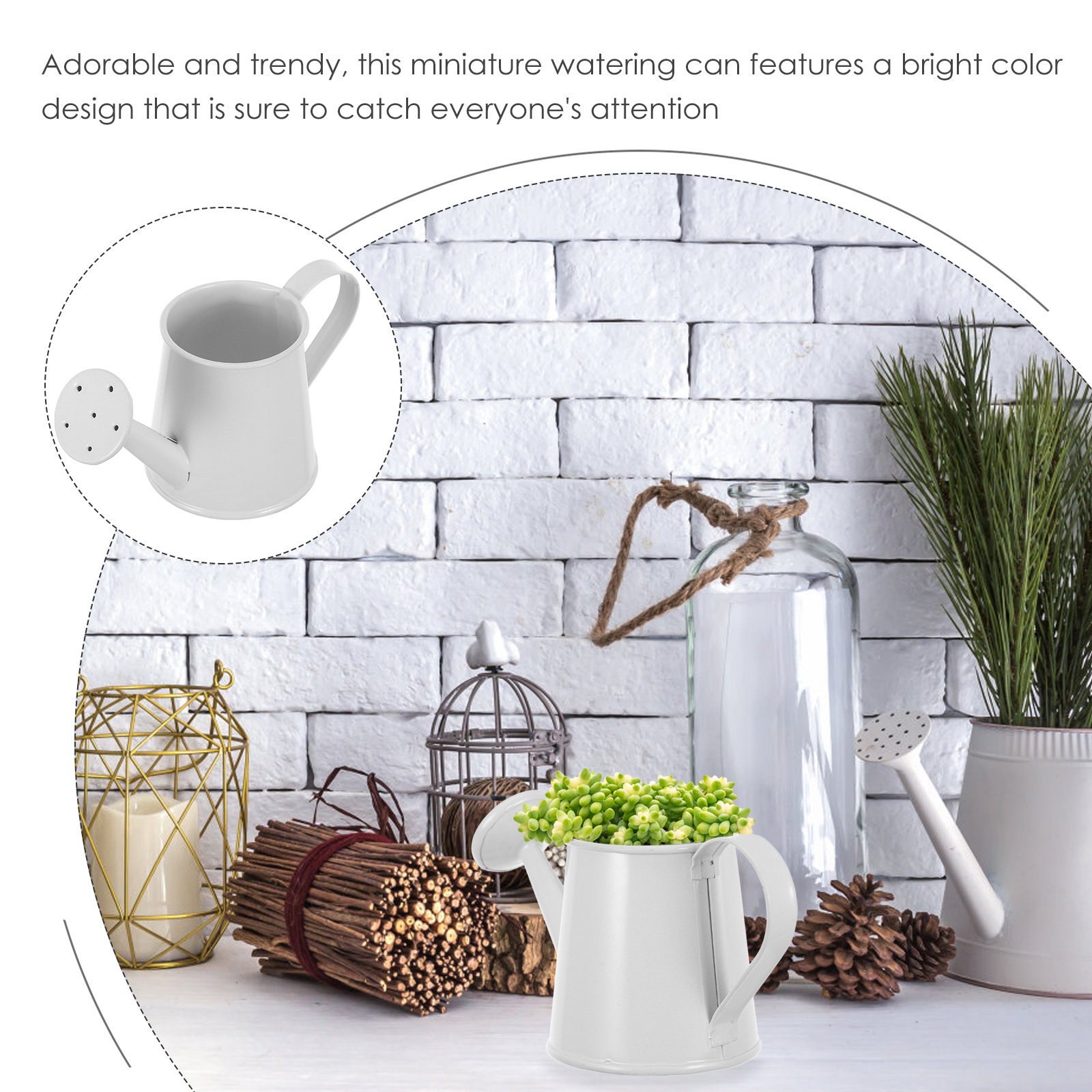 Miniature Iron Watering Can fo - Home Office Bookshelves ulasan dan harga