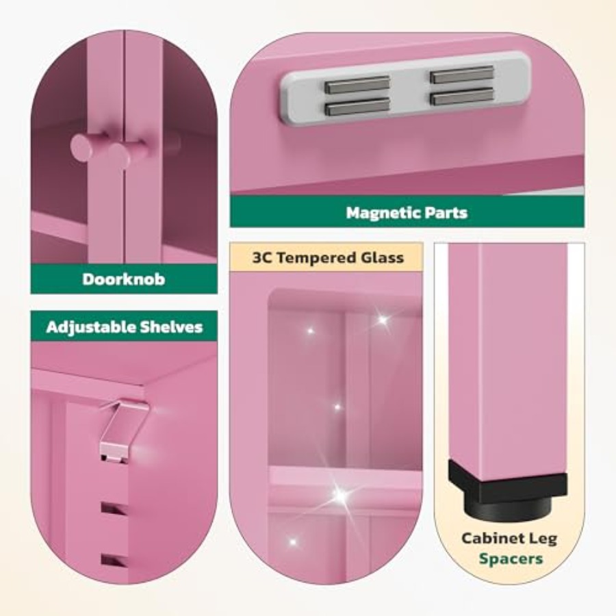 5-Tier Glass Display Cabinet f - Free Home Office ulasan dan harga