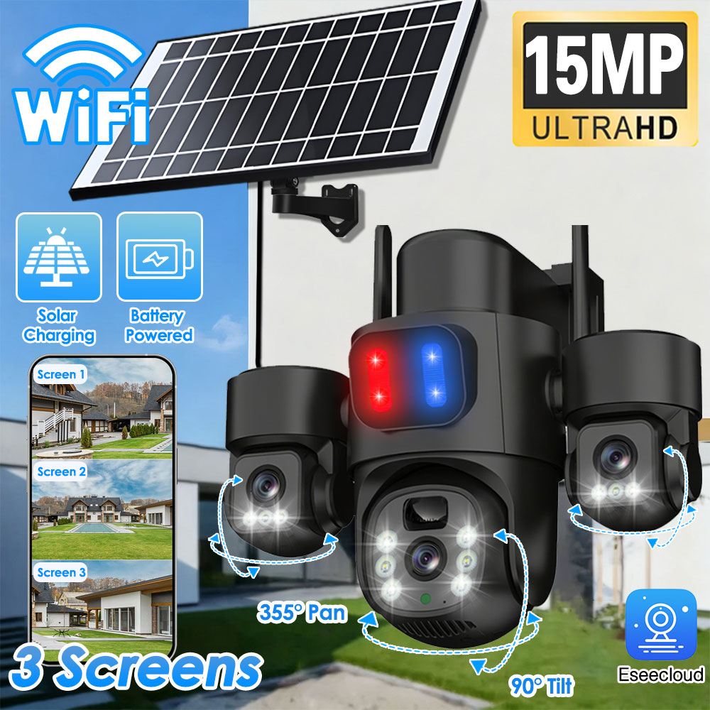 WIFI Solar PTZ Camera Outdoor  - Home Office Zoom ulasan dan harga