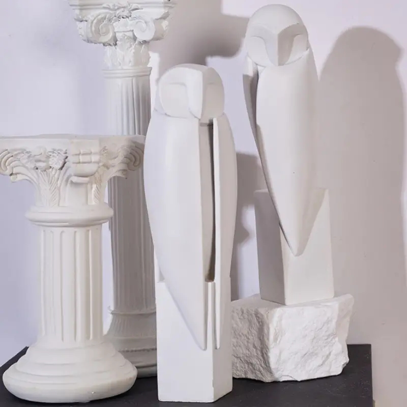 Minimalist Owll Statue Sculptu - Home Office Bookshelves ulasan dan harga