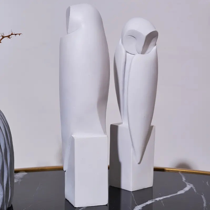 Minimalist Owll Statue Sculptu - Home Office Bookshelves ulasan dan harga